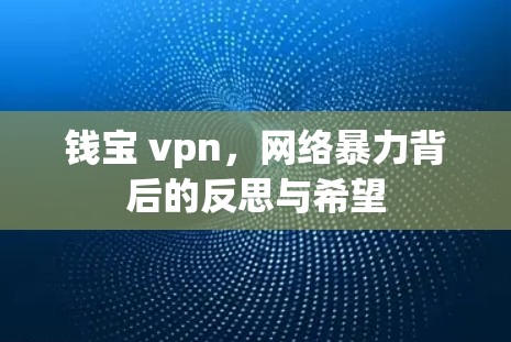 钱宝 vpn，网络暴力背后的反思与希望