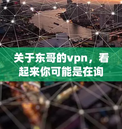 关于东哥的vpn，看起来你可能是在询问关于VPN服务的东西。如果你是在寻找VPN服务的话，东哥可能指的是某个网络服务提供商，但目前没有明确的信息表明东哥确实提供过VPN服务