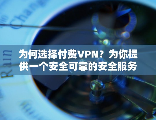 为何选择付费VPN？为你提供一个安全可靠的安全服务