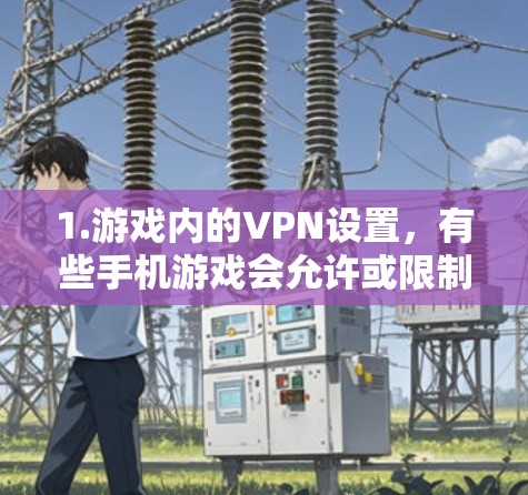 1.游戏内的VPN设置，有些手机游戏会允许或限制用户使用VPN服务，这是出于游戏的安全考虑，尤其是在某些地区或特定服务器上