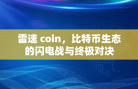 雷速 coin,比特币生态的闪电战与终极对决 雷速 coin,比特币生态的闪电战与终极对决