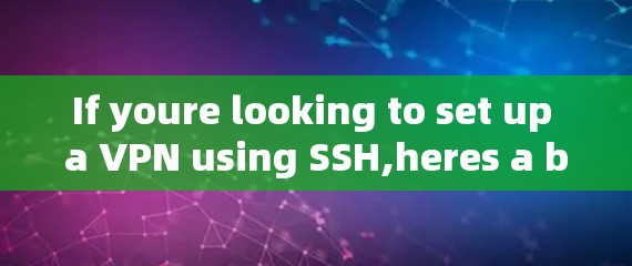 If youre looking to set up a VPN using SSH,heres a basic guide to help you get started:
