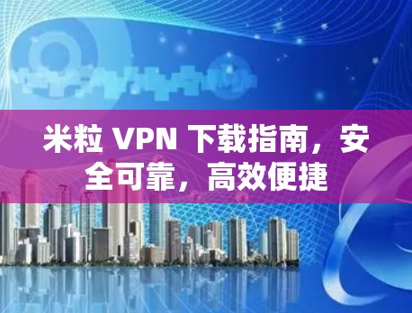 米粒 VPN 下载指南，安全可靠，高效便捷