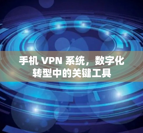 手机 VPN 系统，数字化转型中的关键工具