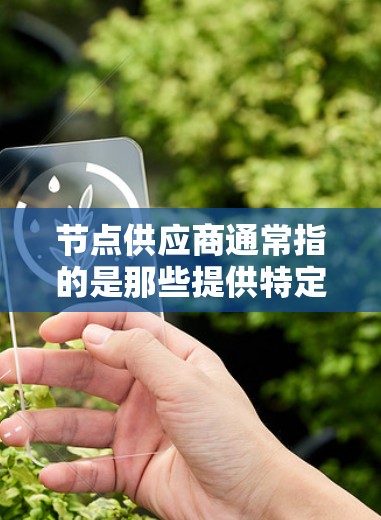 节点供应商通常指的是那些提供特定节点服务的供应商。节点通常指的是电力、通信、物流、能源等领域的关键基础设施或节点。供应商在这些领域提供服务时，可能需要满足特定的技术、质量、可靠性和响应性的要求