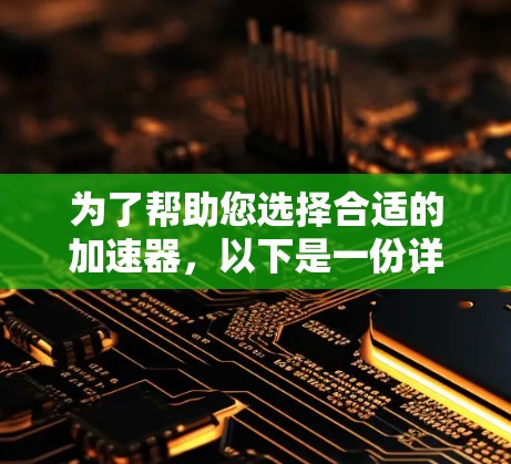 为了帮助您选择合适的加速器，以下是一份详细的指南，涵盖了主要需求和考虑因素
