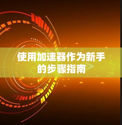 使用加速器作为新手的步骤指南