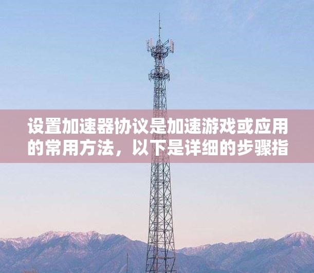 设置加速器协议是加速游戏或应用的常用方法，以下是详细的步骤指南