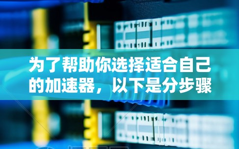 为了帮助你选择适合自己的加速器，以下是分步骤的建议