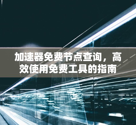 加速器免费节点查询,高效使用免费工具的指南 加速器免费节点查询,高效使用免费工具的指南