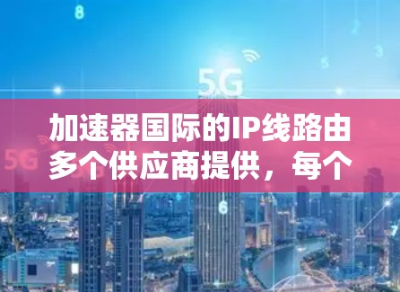 加速器国际的IP线路由多个供应商提供，每个供应商有不同的特点和优势，适合不同需求的用户。以下是对加速器国际的主要供应商的详细介绍