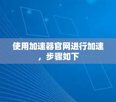 使用加速器官网进行加速，步骤如下
