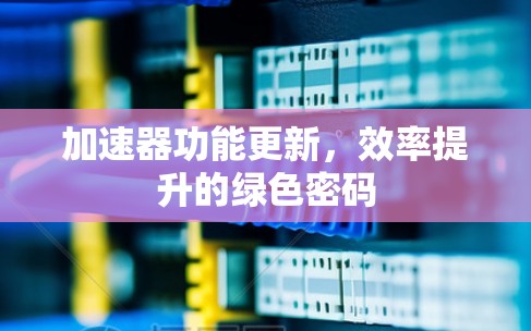 加速器功能更新，效率提升的绿色密码